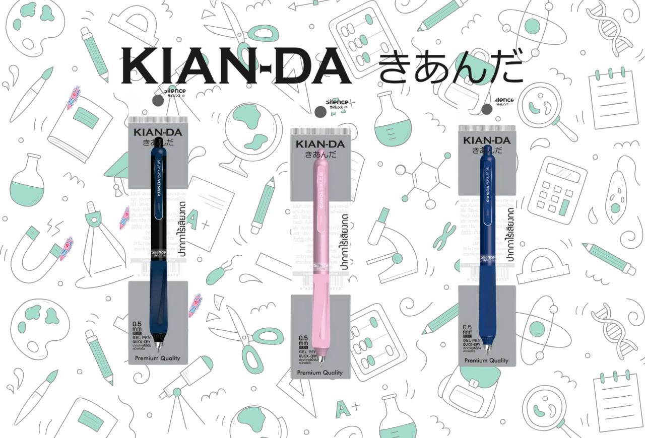 KIAN-DA ปากกาเจลกดไร้เสียง เขียนลื่น เงียบสงบ สมาธิไม่สะดุด! - Image 2