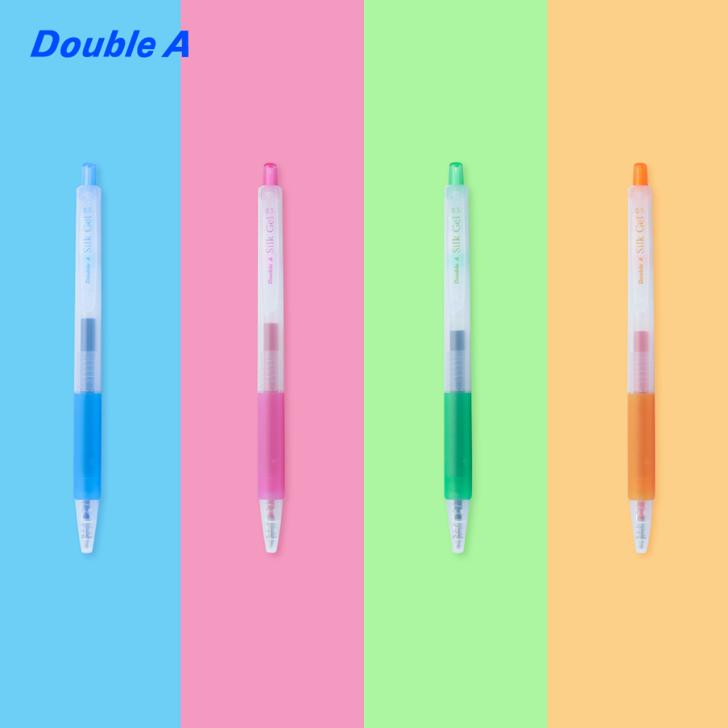 Double A Silk Gel Pen สัมผัสความลื่นละมุน เขียนสนุก สีคมชัด ดีไซน์มินิมอล - Image 2