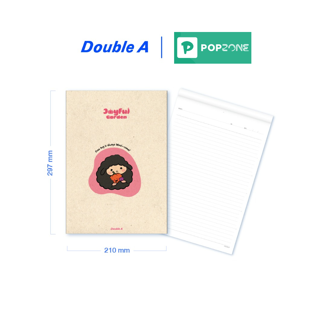 Double A สมุดรายงาน A4 "Joyful Garden" สมุดคู่ใจน่ารัก เขียนสบาย! - Image 2