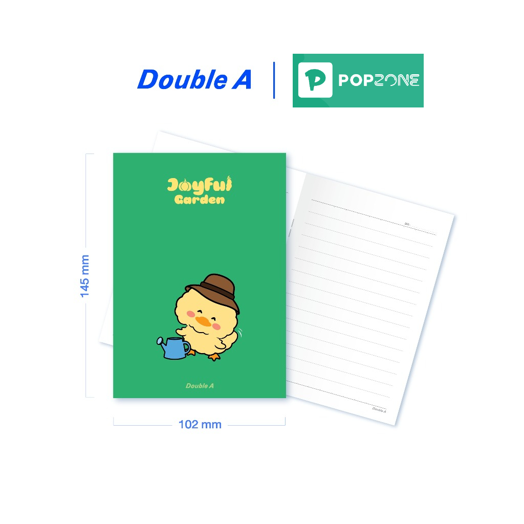 Double A สมุด "Joyful Garden" A6 สมุดพกพาน่ารัก เขียนสบาย! - Image 2