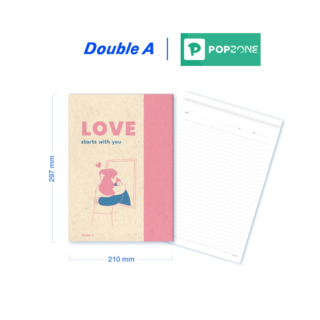 Double A สมุดรายงาน A4 "Piece of Mind" สมุดคู่ใจเพื่อความสงบ เขียนสบาย - Image 2