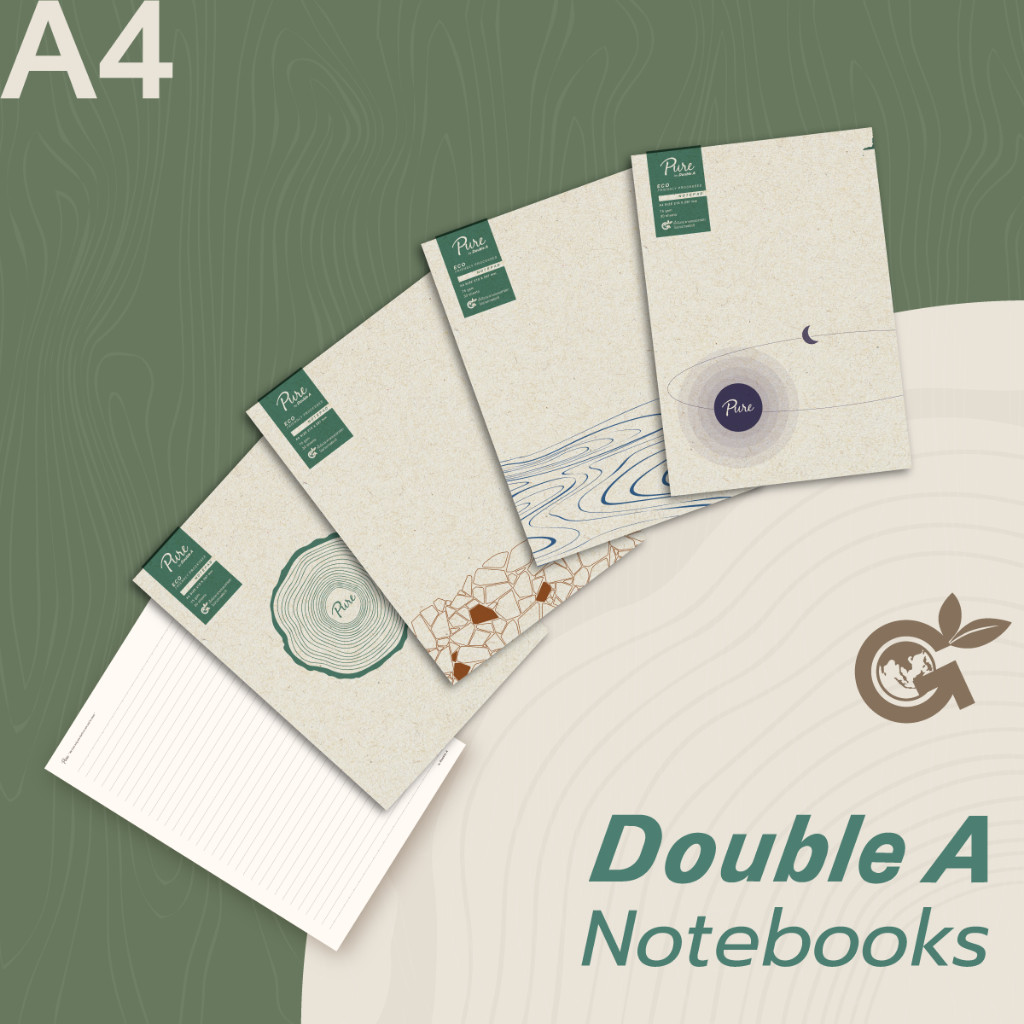 DOUBLE A สมุดรายงานรักษ์โลก Pure ปกกระดาษคราฟท์ - Image 2