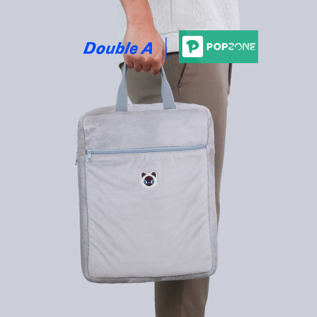 Double A กระเป๋าใส่โน้ตบุ๊ก 16 นิ้ว ลาย Baan Maew Maew (Soft Touch Laptop Sleeve) - Image 3