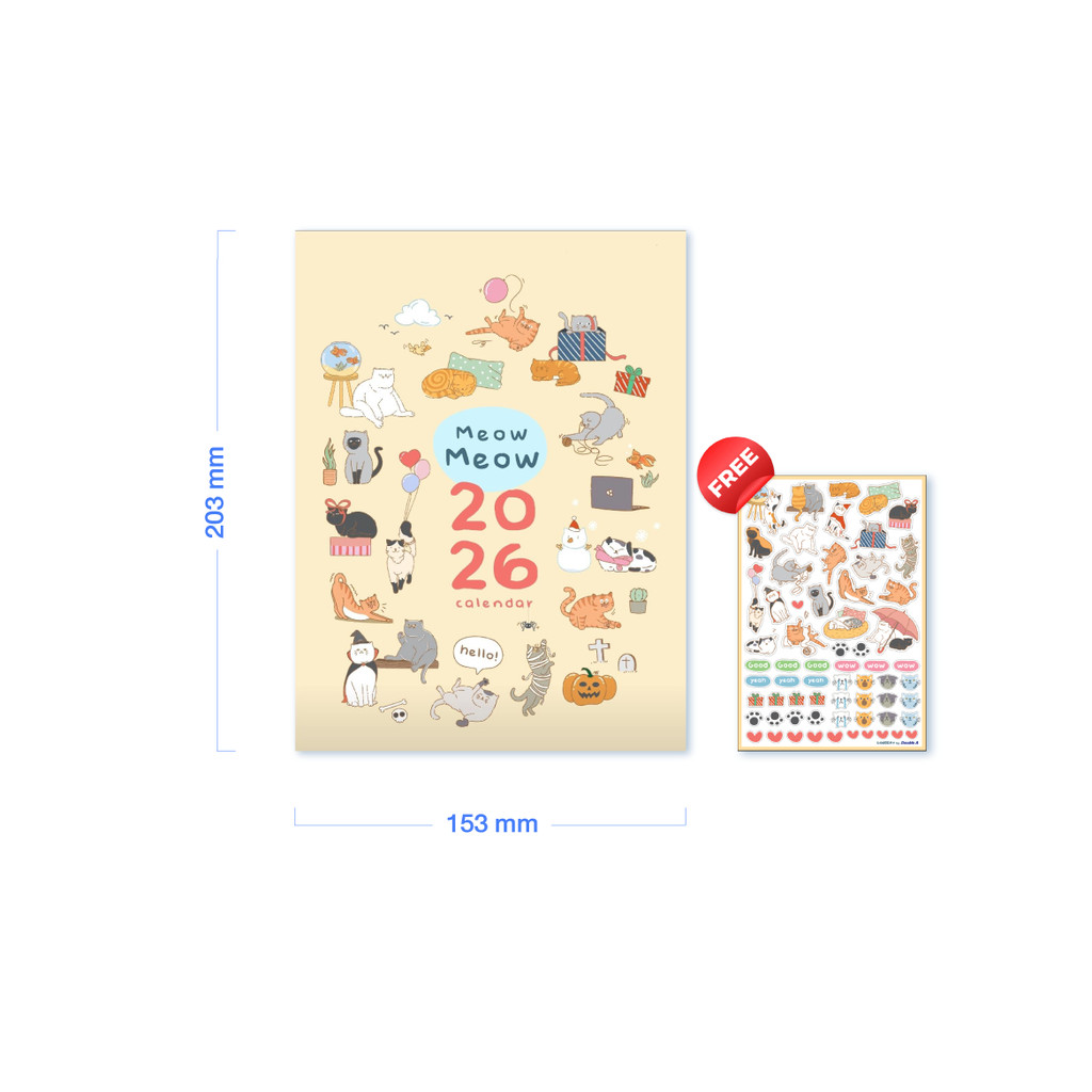 Double A ปฏิทินตั้งโต๊ะ Not My Day 2026 ลายลิขสิทธิ์ Ease Around - Image 2