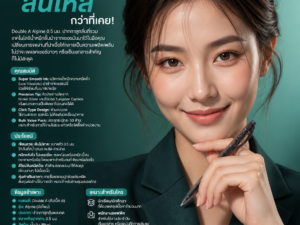 Alternative view of Double A Alpine ปากกาลูกลื่น 0.5 มม. เขียนลื่นสะใจ ไม่มีสะดุด (ยกกระปุก 50 ด้าม)