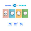 Double A x GOHAN เซตสมุดพกพา A6 ลิขสิทธิ์แท้ (แพ็ก 4 เล่ม)