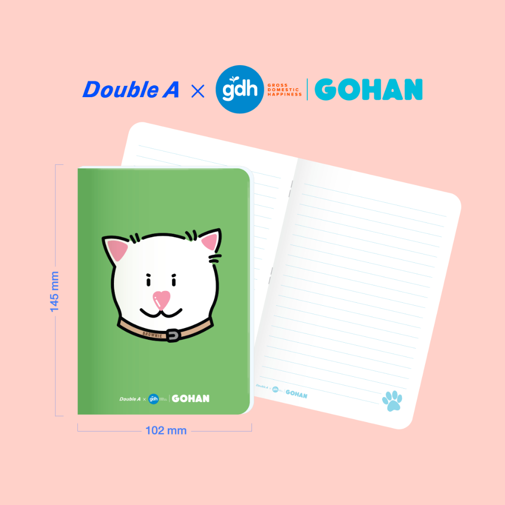 Double A x GOHAN เซตสมุดพกพา A6 ลิขสิทธิ์แท้ (แพ็ก 4 เล่ม) - Image 3